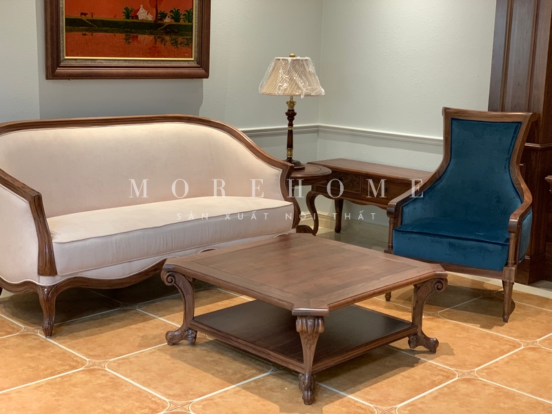 sống. Thi công nội thất đồ gỗ óc chó với phong cách tân cổ điển sang trọng, tỏa sáng quyền quý của gia chủ và sự thích thú của họ, cùng với những tiện nghi thẩm mỹ cao để tạo nên không gian sống thật thuận tiện.